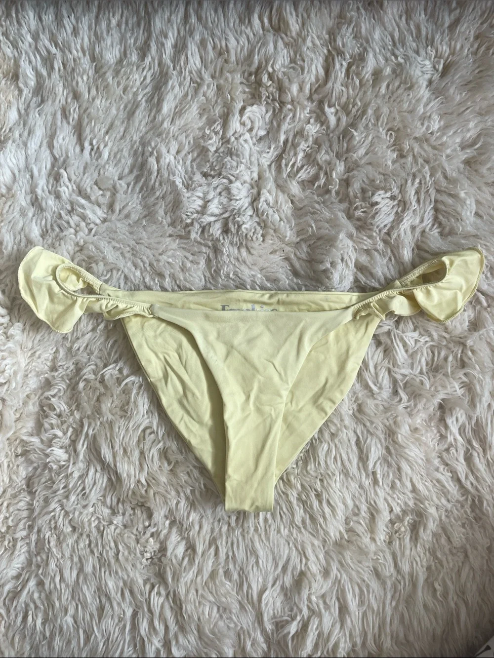 Frankie’s Bikinis Yellow Ruffle Bottoms